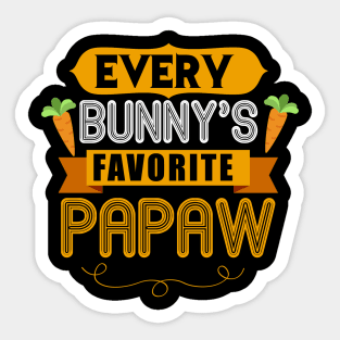 MENS EVERY BUNNYS FAVORITE PAPAW SHIRT CUTE EASTER GIFT Sticker